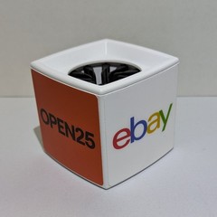 eBay Open 25 Microphone Flag. Square. Cube. Sign. Hand Held