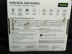Shure MVX2U Digital Audio Interface XLR to USB Adapter Open Box