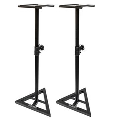 Clutch CL-MS2 Adjustable Height Heavy Duty Studio Monitor Speaker Stands & Foam