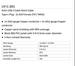 USB C To 2 XLR Female Patch Cables – Ships Free! ** New Item! **