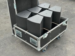 (6) Electro-Voice EVU Series Custom Loud Speakers w/ 8×8 Drivers w/case#7144.THS