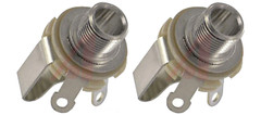 (2 PACK) SWITCHCRAFT L12B Long Bushing 1/4″ TRS / Stereo Chassis Mount Jack
