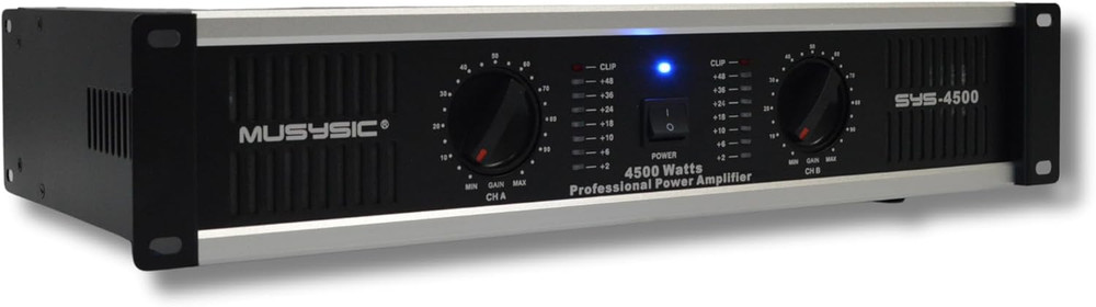 Professional Power Amplifier 2 Channel 4500W – Home Audio Component Amplifiers f