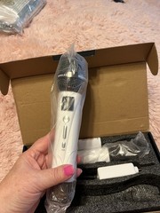 Plug and Play Wireless Handheld/Stand-Held Microphone, White