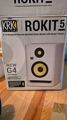 KRK ROKIT 5 G4 5in Powered Nearfield Studio Monitor, Wired XLR, White