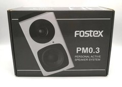Fostex Active Speaker PM0.3 White Black Pair Set Used Working Condition with Box