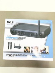 Pyle Dual Fixed Frequency Wireless Handheld Karaoke Microphones with 2 Handheld