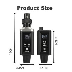 LMBGM A9 UHF Wireless in Ear Monitor System, Mono IEM Transmitter & Black
