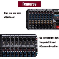 2000W 6 Channel Professional Powered Mixer power mixing Amplifier Amp 16DSP USB