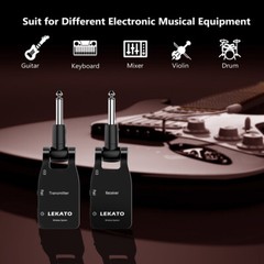 Lekato 2.4G Wireless Guitar Systems Wireless Transmitter Receiver 30M 20-20KHz