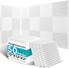 50 Pack Sound Proof Foam Panels for Walls, 2 X 12 X 12 Inches Acoustic Foam