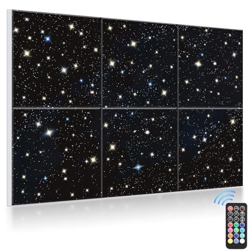 Acoustic Panels, Self-Adhesive Soundproof Wall Art Dark Blue (Starry Sky)