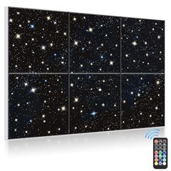 Acoustic Panels, Self-Adhesive Soundproof Wall Art Dark Blue (Starry Sky)