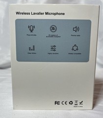 Wireless Lavalier Microphone for iPhone Lightning 2 TX 1 RX Charging Case