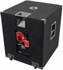RBG18S 2000W Peak/500W RMS 18″ Active Powered PA Subwoofer, DSP and Limiter, Adj