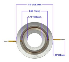 REPLACEMENT VOICE COIL DIAPHRAGM FOR PYRAMID TW57 BULLET TWEETER, SHIPS FROM USA