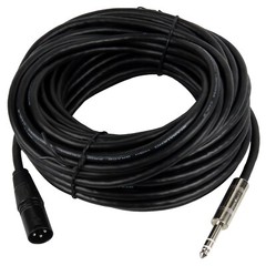 Pair 50FT Male XLR 3-Pin DJ Cable To 6.35mm 1/4″ Stereo Male Speaker Mic Cables