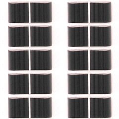10pcs Fader Knob Cap 24mmLx10mmW For Yamaha Soundcraft Mixer hole 4mm(Black)