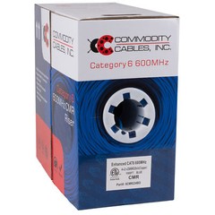 Cat 6 CMR 600 MHz 23/4 AWG 1000 Ft. Blue Pull Box