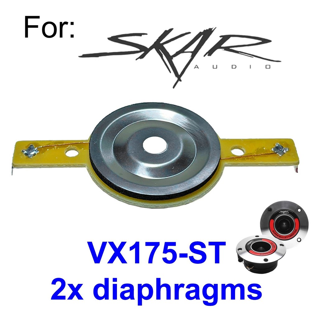2-pack Replacement Diaphragms for SKAR Audio VX175-ST Bullet Tweeter, US Seller!