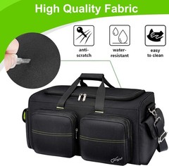 Musician Cable Bag Green Durable Polyester Padded Shoulder Strap
