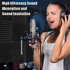 12/48/96 Pack Acoustic Wall Panels Studio Sound Noise Proofing Insulation Foam