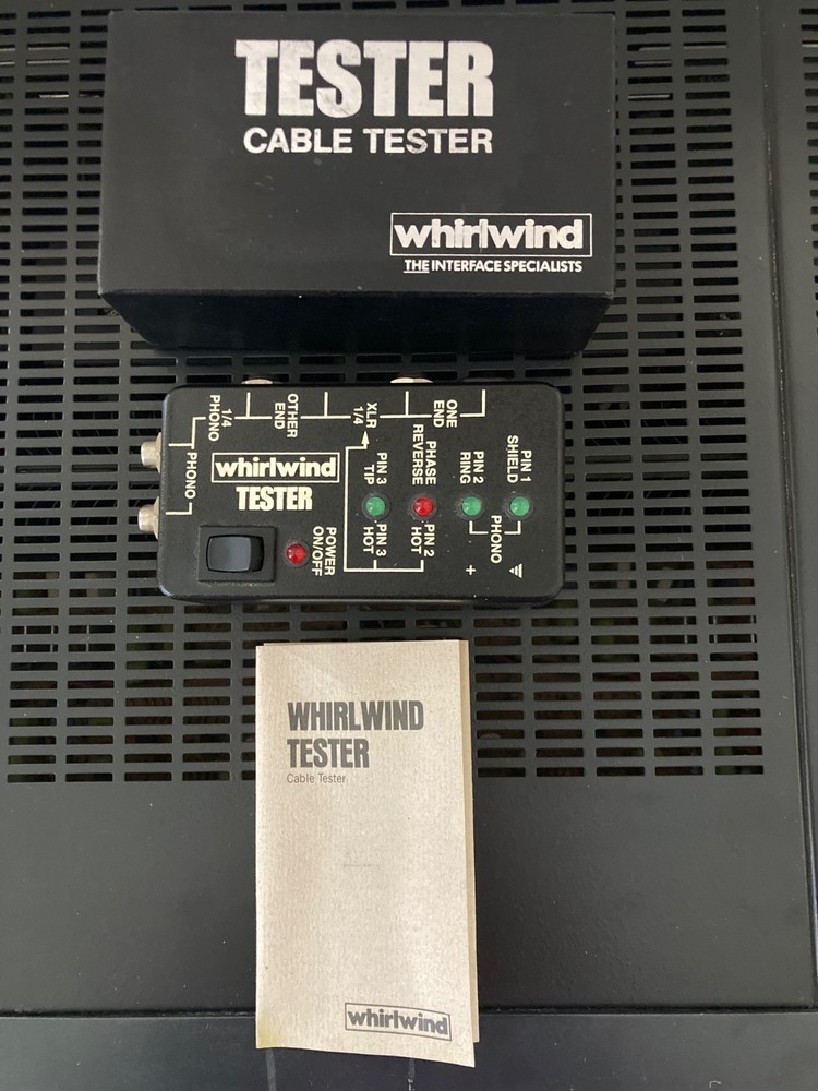 Vintage Whirlwind Cable Tester in Original Box-Instructions New Battery Works