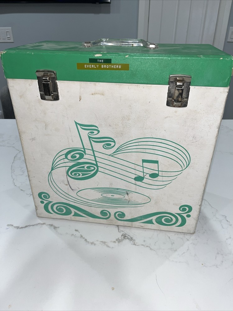 Vintage 1960’s Platter-pak LP Carrying Storage Case #1252 Dance Green