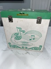 Vintage 1960’s Platter-pak LP Carrying Storage Case #1252 Dance Green