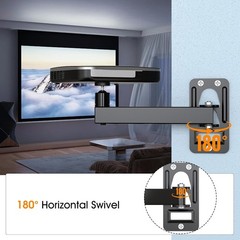 Mini Ceiling Wall Projector Mount Stand- Adjustable Tilt&Swivel Hanging Black