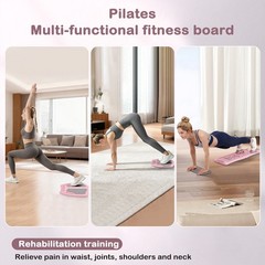6-in-1 Pilates Board Reformer Kit, Multifunctional Foldable Home Pilates Equipme