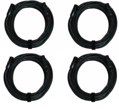 Audio2000’S E02125E4 4-Pack 25ft XLR Female to Male Balanced Microphone Cables