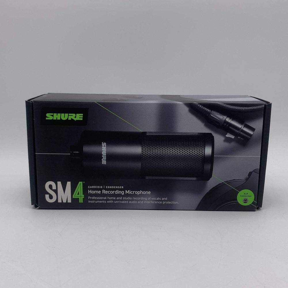 New Shure SM4 20Hz – 20kHz Condenser Home Recording Microphone SM4-K