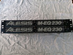 LOT OF 2 Alesis M-EQ230 Dual 1/3 Octave Precision EQ Equalizers w Power Adapters