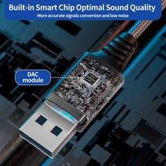 USB to 3.5mm Jack Audio Adapter, TRRS Female Headset Gun grey