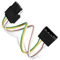 4 Pin Trailer Light Plug Connector Wire Harness Extension 18AVG Male-Female 1ft