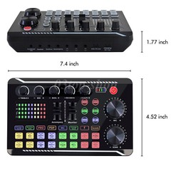 Home Studio Mixing Console Live Studio Audio DJ Sound Mixer Condenser Microphone