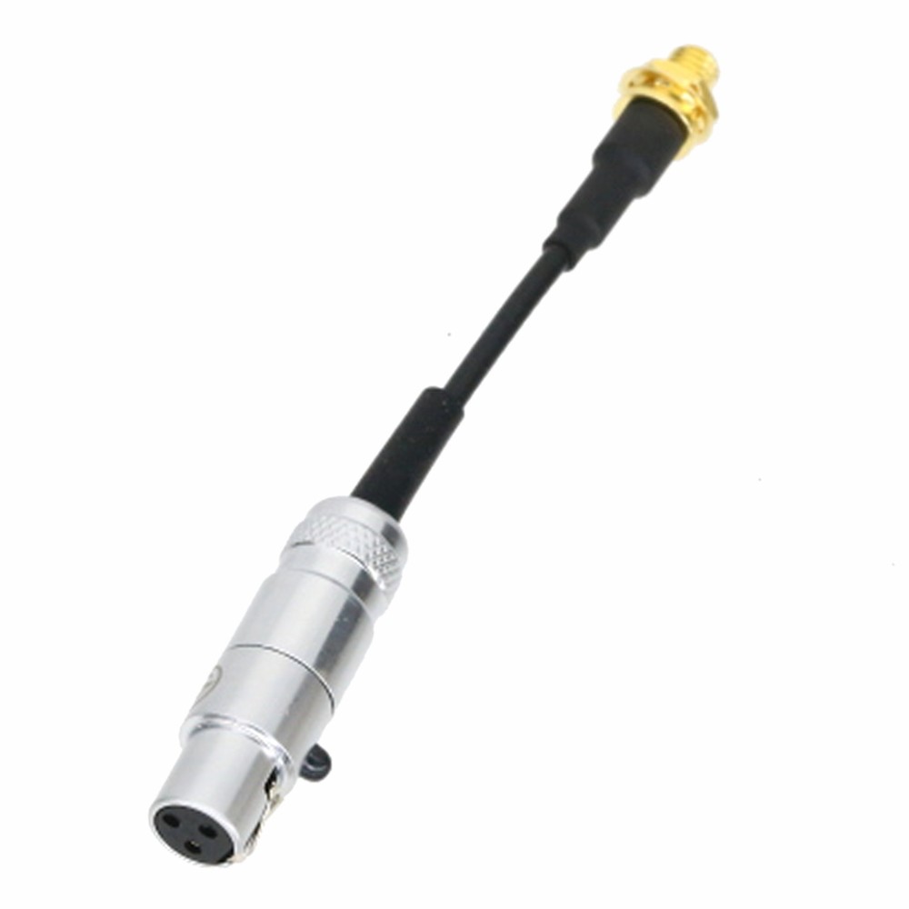 Mini-XLR 3Pin TA3F jack to Microdot 3″ audio RF cable for Microphones headphones
