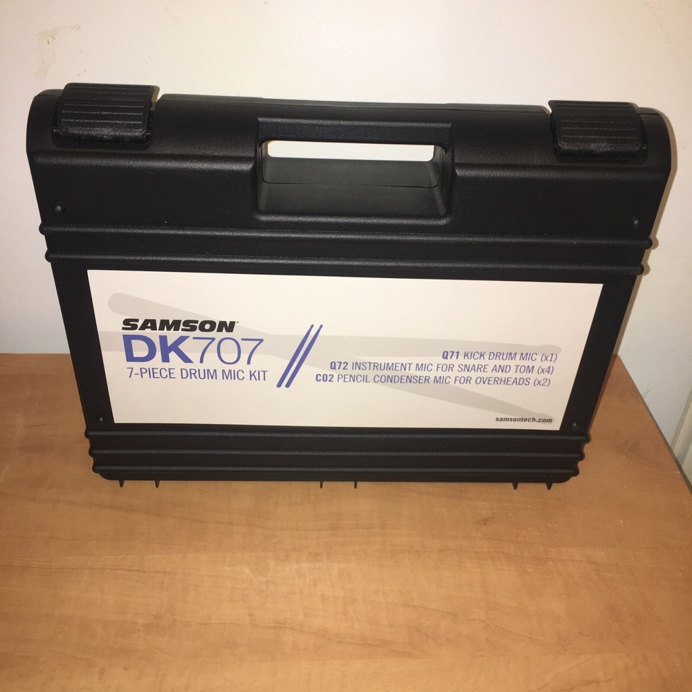 Samson DK707 Drum Microphone Travel Gig CASE Kit 7 Mic Fits Q71 Q72 CO2 C02 Mics