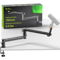AA AUDIO ACCESSORY Low Profile Boom Arm (Design for Heavy Mic) 6.6lbs Black
