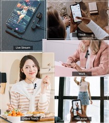 Mini Wireless Microphone USB C for iPhone 17/16/15, Android Phone