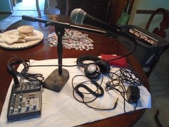 Complete Professional Audio Setup (Mixer, Headphones, and Microphone)