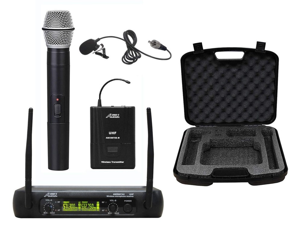Audio 2000S XLR Wireless Microphone System with Body-Pack, Lavalier, and Rece…