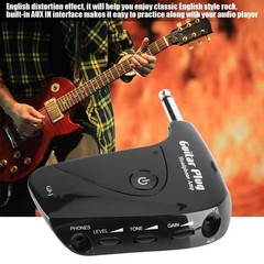 Bass Headphone Amp, Mini Portable Amplifier Plug, Travel Black