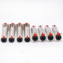 8x 1/4 TRS to TRS Female Audio Feed Thru Connector for D panel mounting