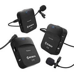 MOMAN C1X 2.4GHz Wireless Lavalier Microphone System for Phone Laptop DSLR