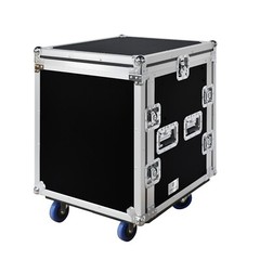 PRORECK 12U Rack Road Case 20″ Depth with Slant Mixer Top and One Side Table Box