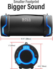 Portable Weatherproof Bluetooth Speaker 3 Inch Full Range Tweeters 8 Hours Play