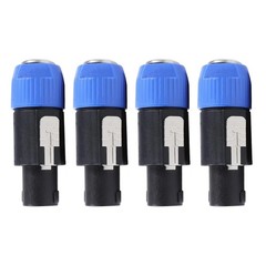 4pcs 4 Pole Speaker Plug Connector Twist Lock for Electrical Shock Risk Safety