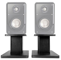 (2) 8” Black Bookshelf Speaker Stands For Polk Audio S20 Bookshelf Speakers